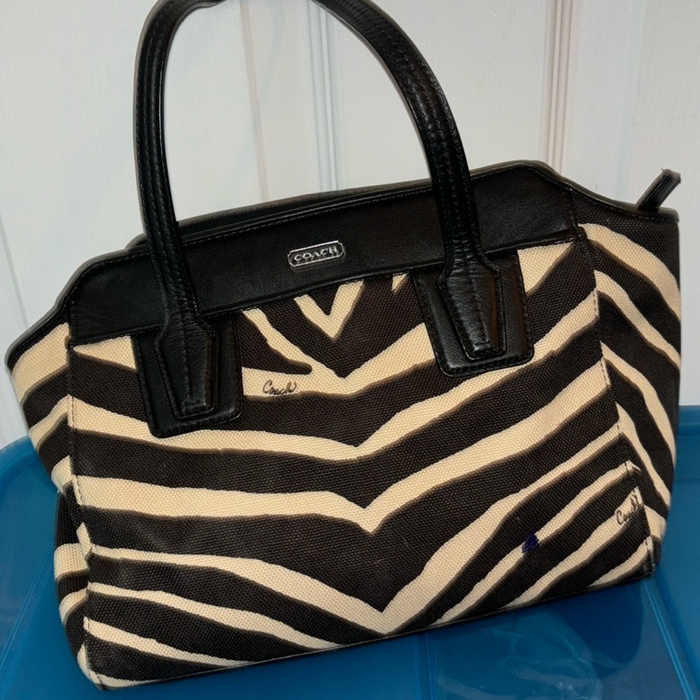 Zebra coach bag